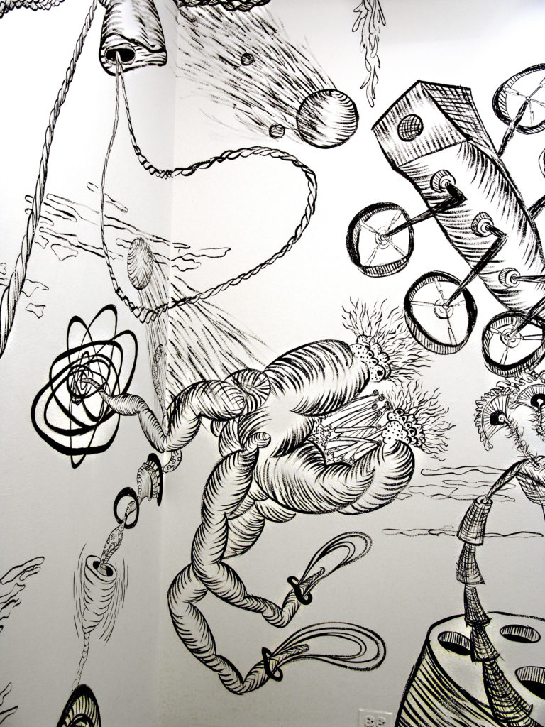My Chaos, detail, 2008, ink, acrylic