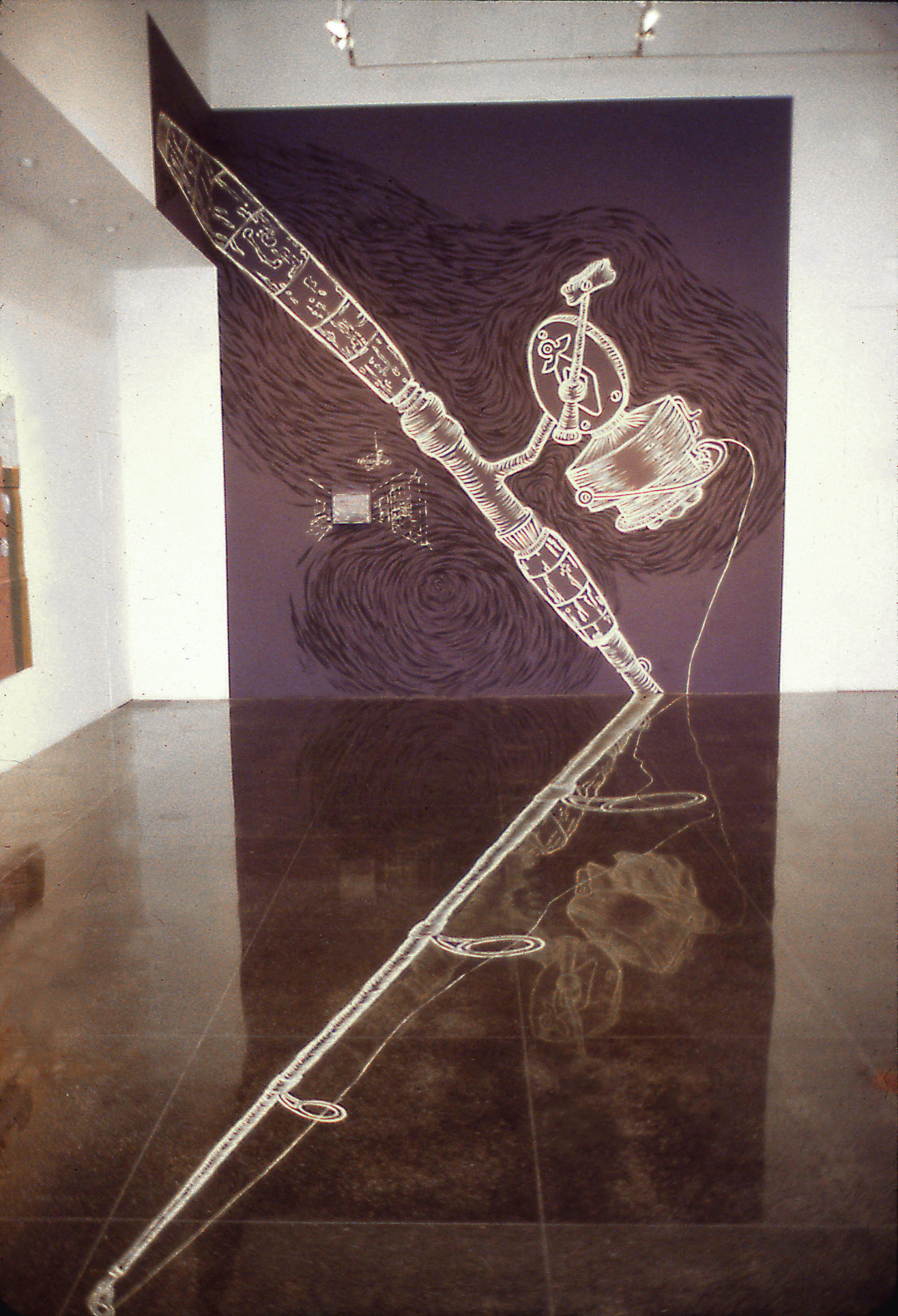 Casting, installation view, 2006, acrylic, latex